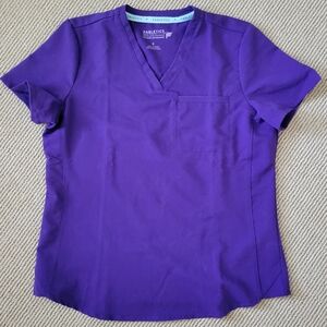 Purple V-Neck Scrub Top